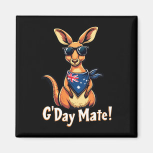 Kangaroo Bandana Australian Flag Celebrate Aussie  Magnet
