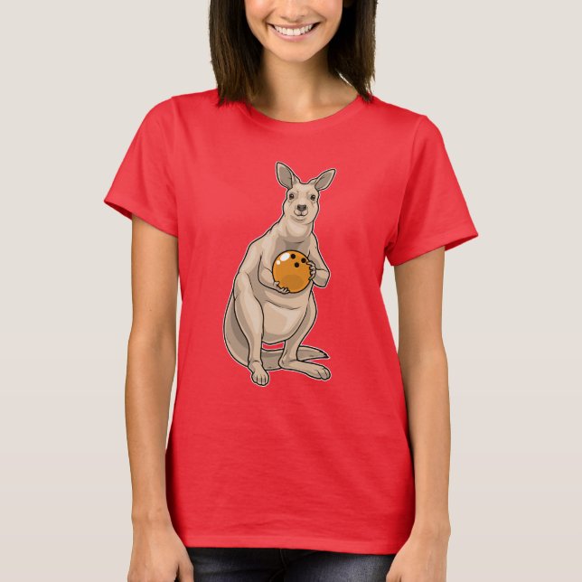 Kangaroo Bowling Bowling ball T-Shirt (Front)