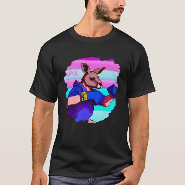 Kangaroo Boxing Cool Kangaroo Boxing Boxer T-Shirt (Front)
