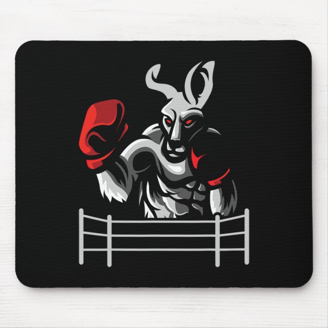 Kangaroo - Boxing Kickboxer Boxer Kickboxing Fan  Mouse Pad (Front)