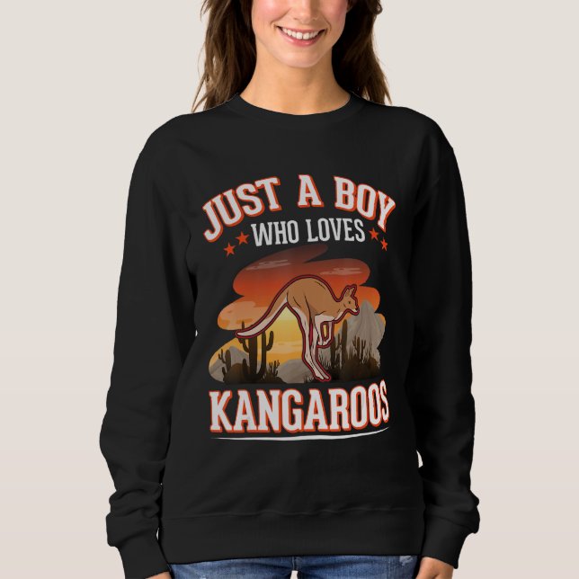 Kangaroo Boy Australia Kangaroo Sweatshirt (Front)