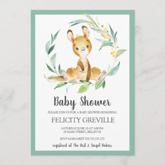 Kangaroo Bush Baby | Baby Shower Invitations