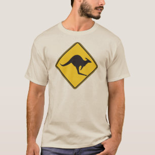 Kangaroo Caution Sign T-Shirt