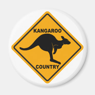 Kangaroo Country Sign Magnet