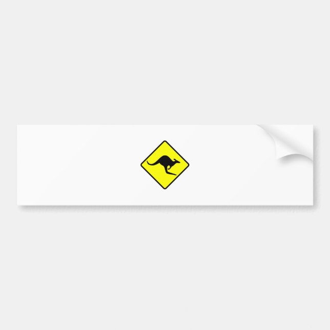 KANGAROO CROSSING - down under/oz/australia/aussie Bumper Sticker (Front)