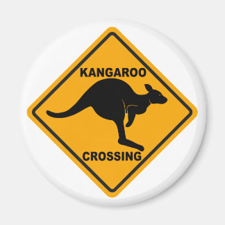 Kangaroo Crossing Sign Magnet