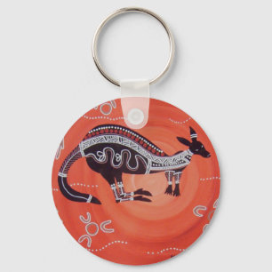 Kangaroo Dreaming Key Ring