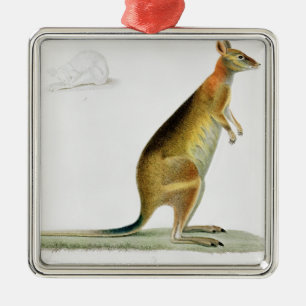 Kangaroo, engraved by Coutant Metal Tree Decoration