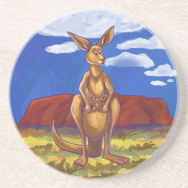 Kangaroo Gifts & Accessories Coaster (Front)