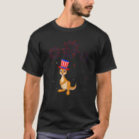 Kangaroo Graphic Red White Blue Fireworks Decor 4t