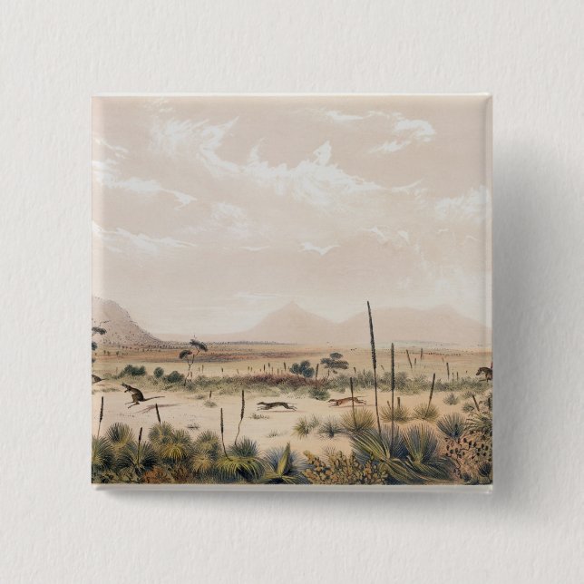 Kangaroo Hunt 15 Cm Square Badge (Front)
