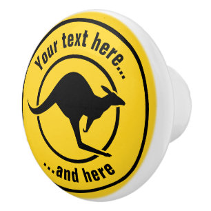 Kangaroo Icon Ceramic Knob