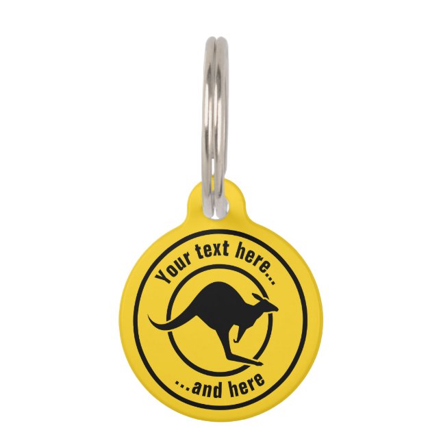 Kangaroo Icon Pet Tag (Front)