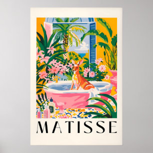 Kangaroo in Bathtub Art Print Matisse Style