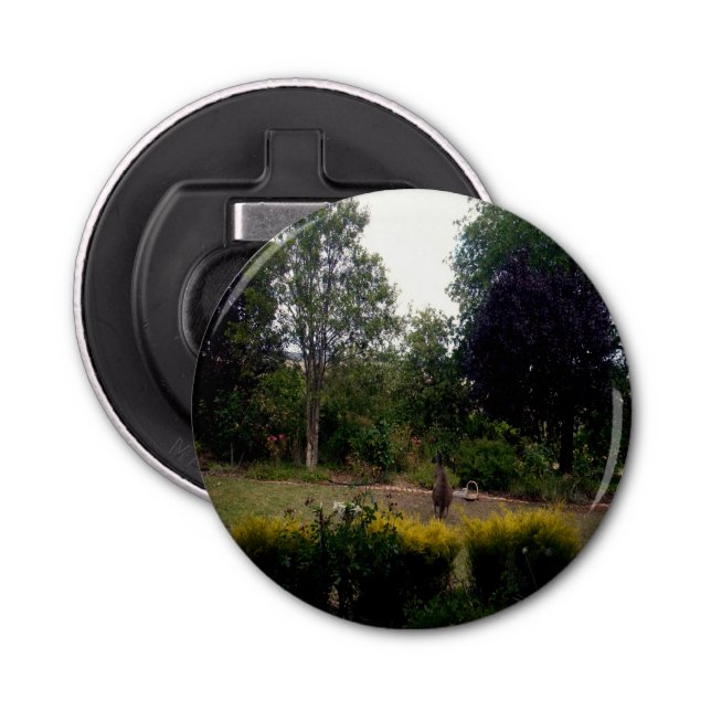 Kangaroo In My Garden, Magnetic Bottle Opener. Bottle Opener (Front)