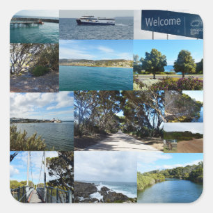 Kangaroo Island, Australia, Photo Collage, Square Sticker