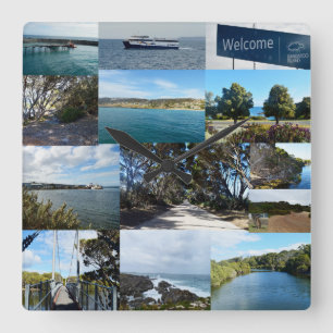 Kangaroo Island, Australia, Photo Collage,  Square Wall Clock