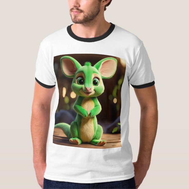 "Kangaroo Joyride: Playful Kangaroo Jumping Over  T-Shirt (Front)
