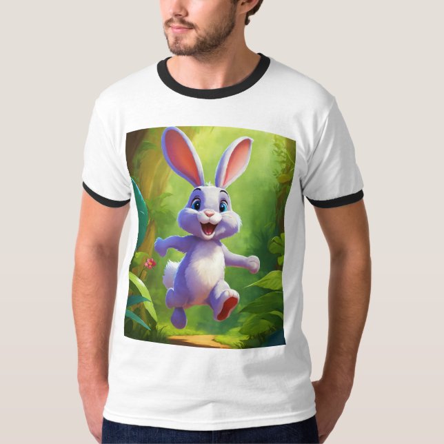 Kangaroo Joyride: Playful Kangaroo Jumping Over  T-Shirt (Front)