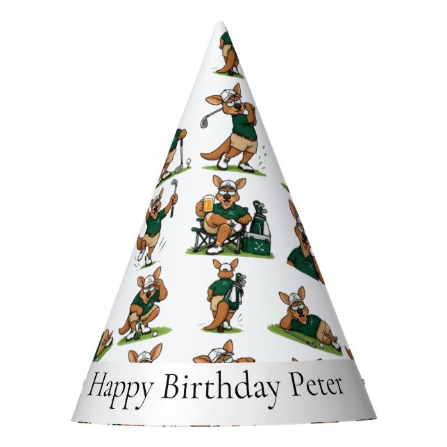  Kangaroo little Aussie superstar! Party Hat (Front)