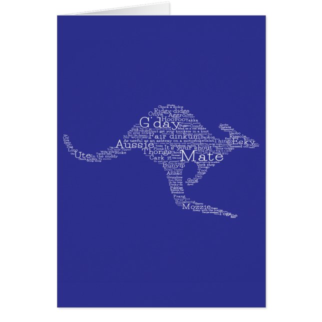 Kangaroo made of Australian slang (Front)