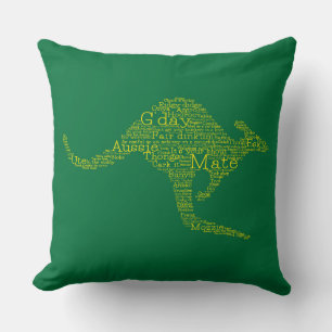Kangaroo made of Australian slang Cushion