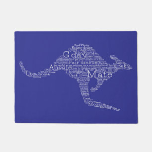 Kangaroo made of Australian slang Doormat
