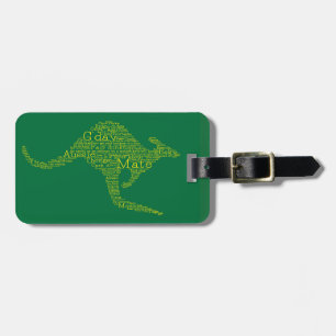 Kangaroo made of Australian slang Luggage Tag