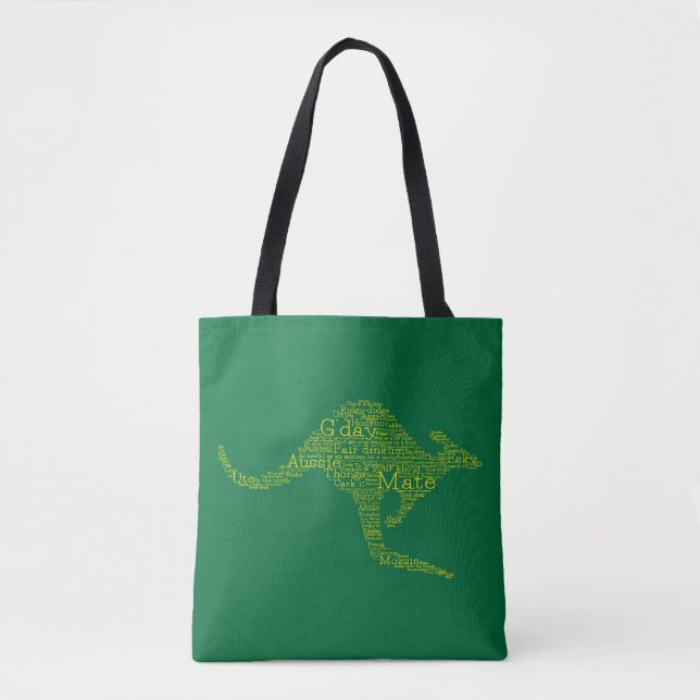 Kangaroo made of Australian slang Tote Bag (Front)