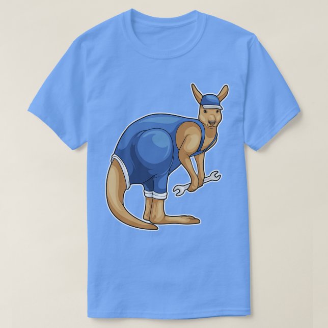 Kangaroo Mechanic Tool T-Shirt (Design Front)