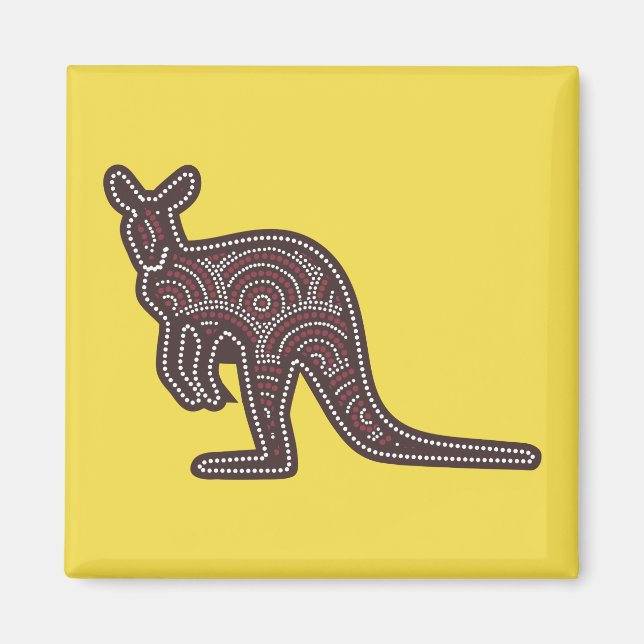 Kangaroo Mosaic Magnet (Front)