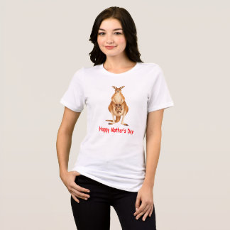Kangaroo Mum and Joey Mother's Day Tri-Blend Shirt