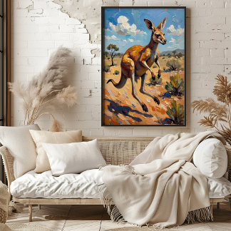 Kangaroo on the Move Poster