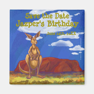 Kangaroo Party Center Magnet