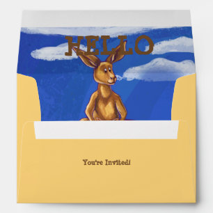 Kangaroo Party Centre Envelope