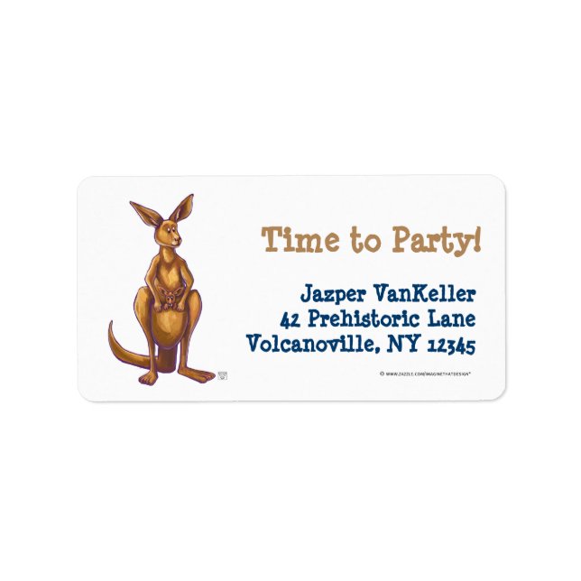 Kangaroo Party Centre Label (Front)