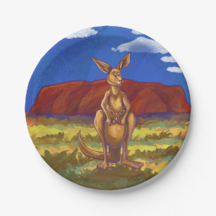 Kangaroo Party Centre Paper Plate