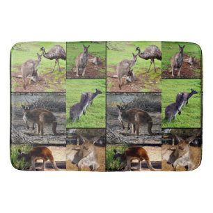 Kangaroo Photo Collage , Bath Mat