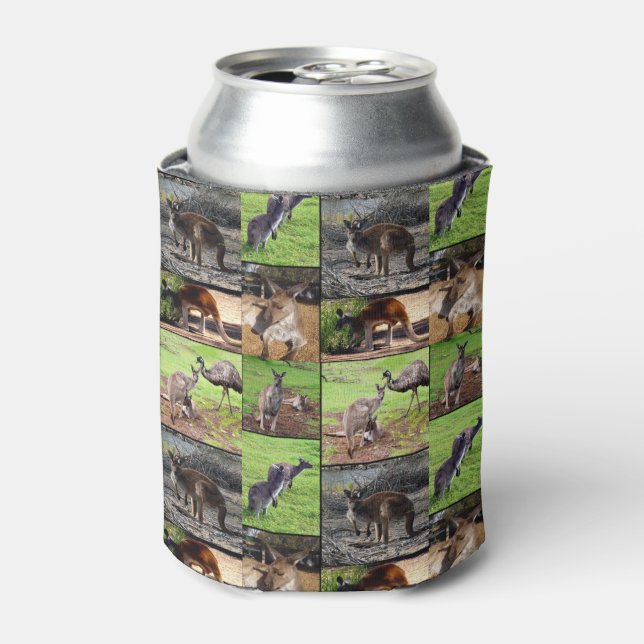 Kangaroo Photo Collage, Can Cooler (Can Front)