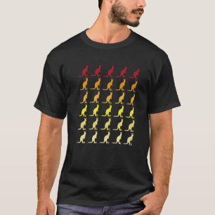 Kangaroo Retro Animal Pattern T-Shirt