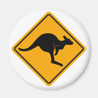 Kangaroo Road Sign Magnet