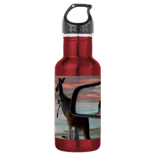 Kangaroo Seaside Breezes Illusion Art, 532 Ml Water Bottle
