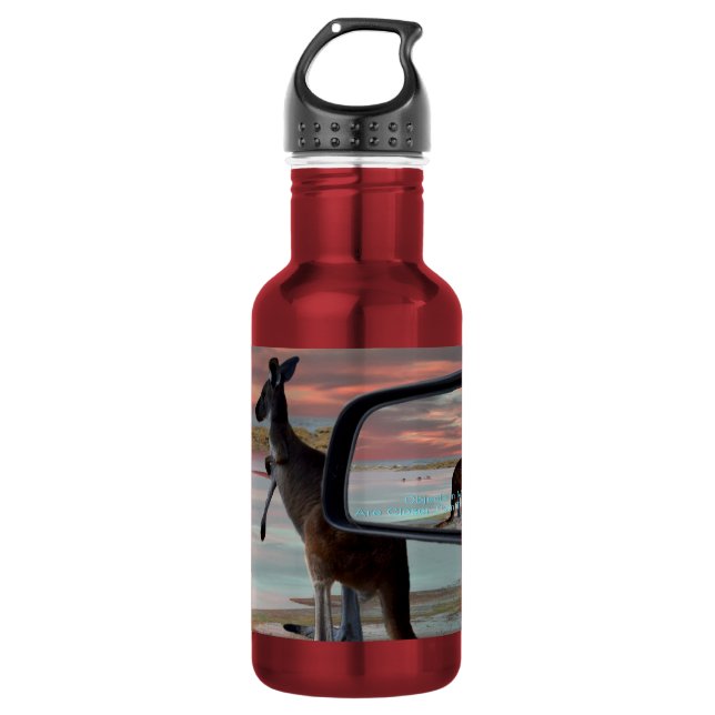 Kangaroo Seaside Breezes Illusion Art, 532 Ml Water Bottle (Front)