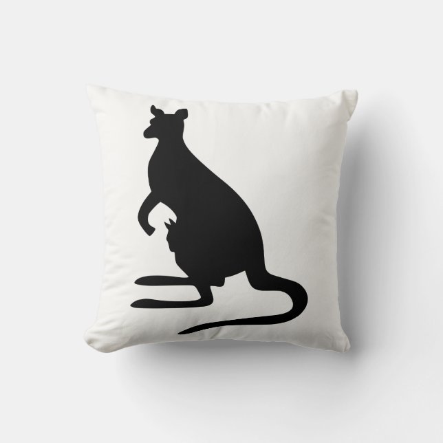 Kangaroo Silhouette Cushion (Front)