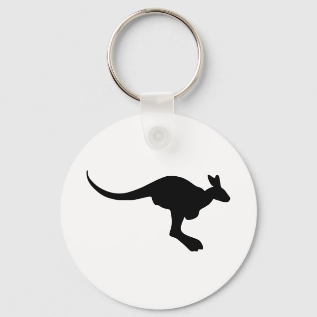 Kangaroo Silhouette Key Ring (Front)