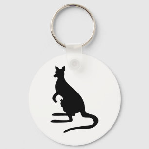 Kangaroo Silhouette Key Ring