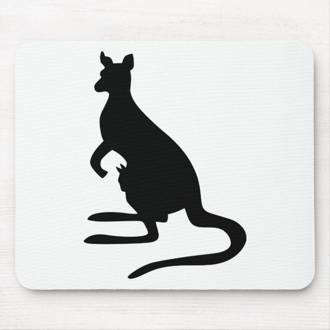 Kangaroo Silhouette Mouse Pad (Front)