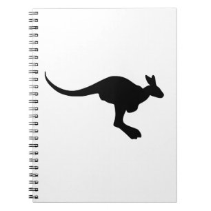 Kangaroo Silhouette Spiral Notebook