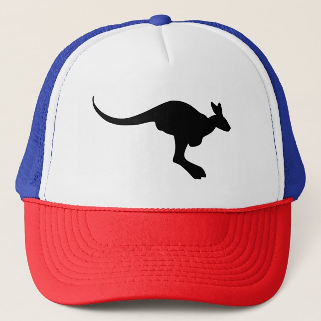Kangaroo Silhouette Trucker Hat (Front)