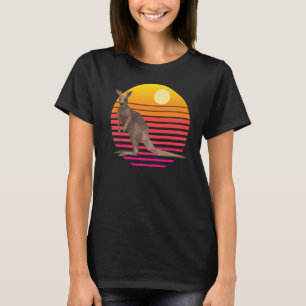 Kangaroo Sunset Australia Kangaroos Retro Premium T-Shirt